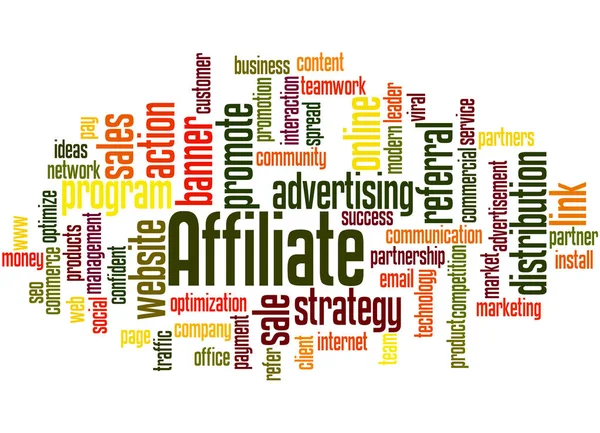 Affiliate, word cloud concept 6 — Stockfoto