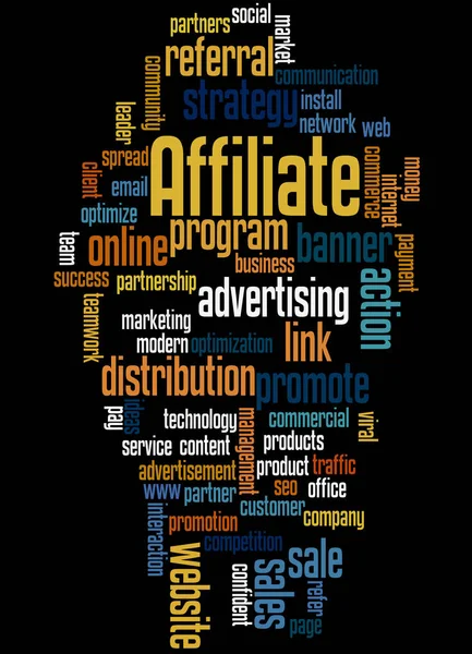 Affiliate, word cloud concept 7 — Stockfoto