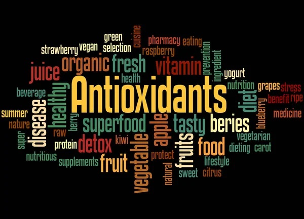 Antioxidanty, slovo cloud koncepce 5 — Stock fotografie