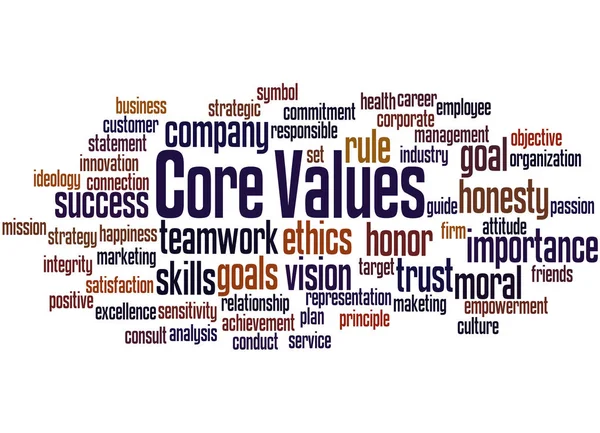 Core values, word cloud concept 2 — Stock Photo, Image