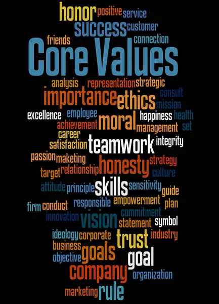 Core values, word cloud concept 6 — Stock Photo, Image