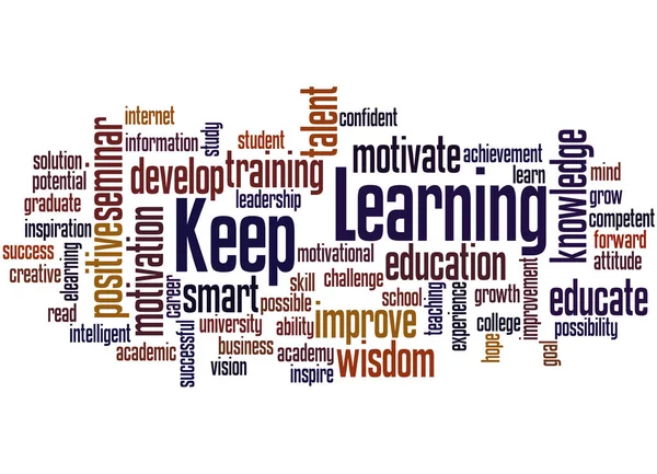 Keep Learning, word cloud concept 2 — Stock Photo, Image