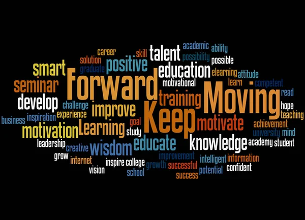 Keep Moving Forward, word cloud concept 3 — Stock Photo, Image