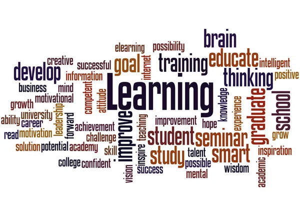 Learning, word cloud concept 2 — Stock Photo, Image
