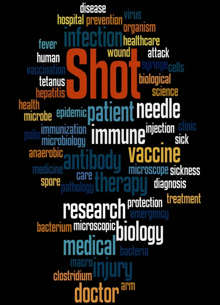 Shot, concepto de nube de palabras 2 —  Fotos de Stock