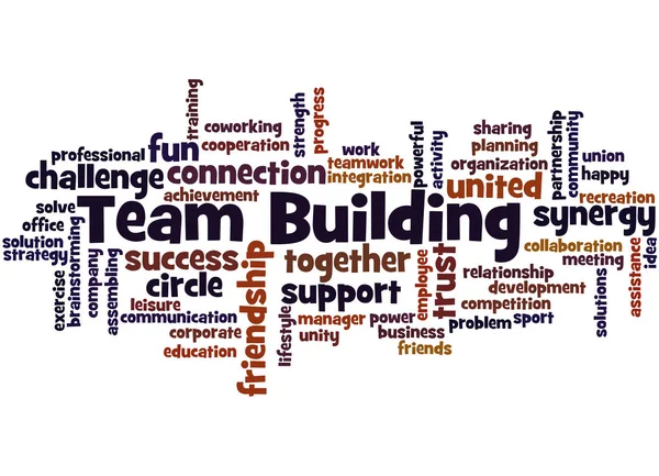 Teambuilding, word cloud konceptet 7 — Stockfoto