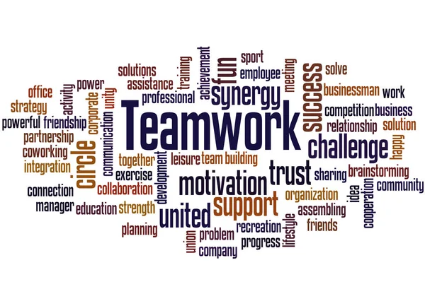 Teamwork, word cloud concept — Stock Photo, Image