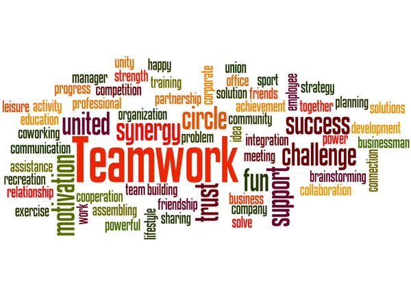 Teamwork, word cloud concept 2 — Stock Photo, Image