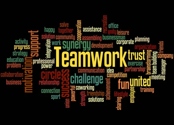 Teamwork, word cloud concept 5 — Stock Photo, Image