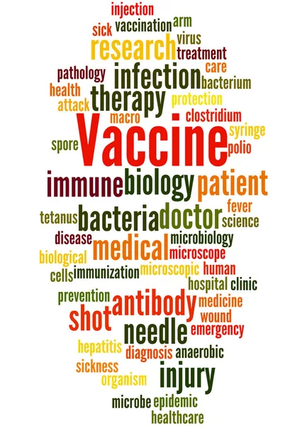 Vacina, conceito de nuvem de palavras — Fotografia de Stock