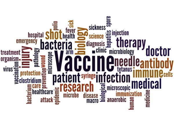 ワクチン、単語クラウド コンセプト 3 — ストック写真