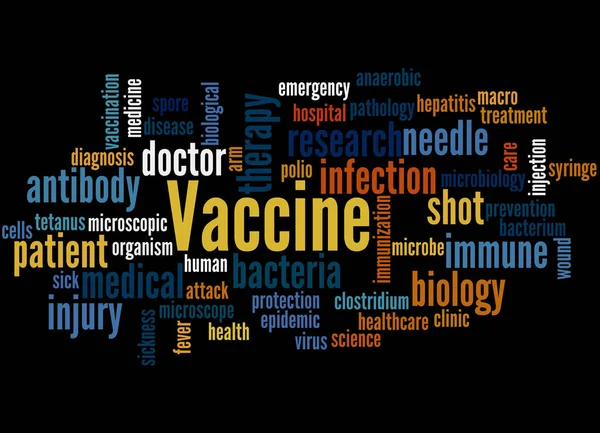 Vacina, conceito de nuvem de palavras 4 — Fotografia de Stock
