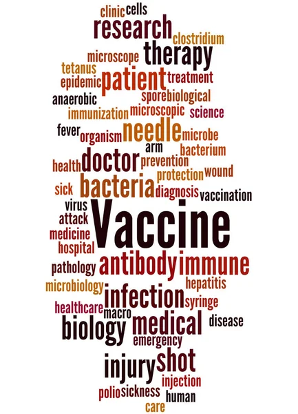 Vaccin, word cloud konceptet 8 — Stockfoto