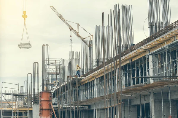 Building construction site, scaffolding and formwork 2 — Stock Photo, Image