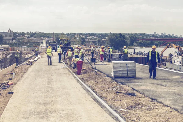 Riverwalk construction, phase of Belgrade Waterfront project 3 — Stock Photo, Image