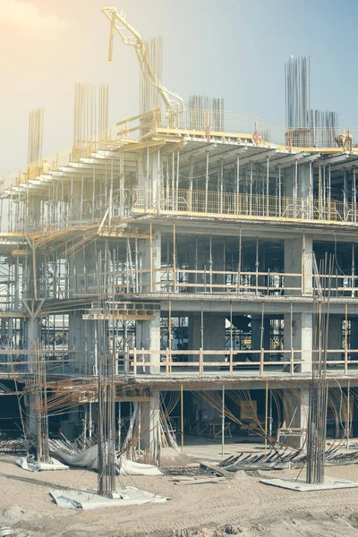 Installation of scaffolding and formwork 2 — Stock Photo, Image