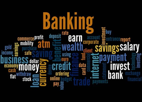Bancário, conceito de nuvem de palavras 3 — Fotografia de Stock