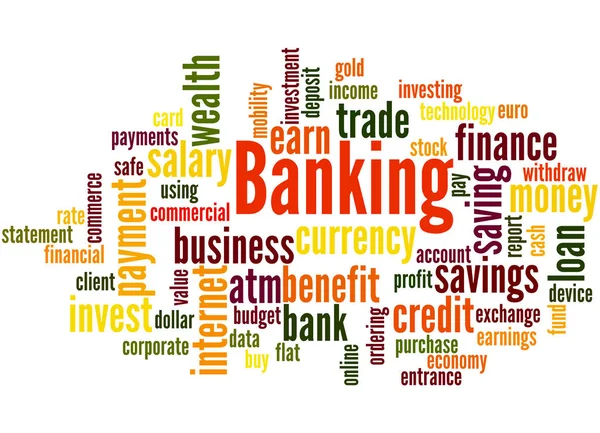 Banking, word cloud konceptet 4 — Stockfoto