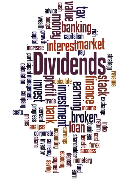 Utdelning, word cloud konceptet 4 — Stockfoto