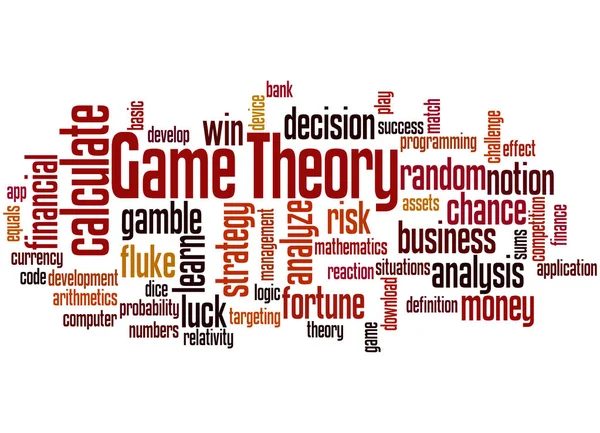 Game theory, word cloud concept — Stock Photo, Image