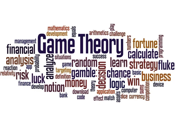 Game theory, word cloud concept 2 — Stock Photo, Image