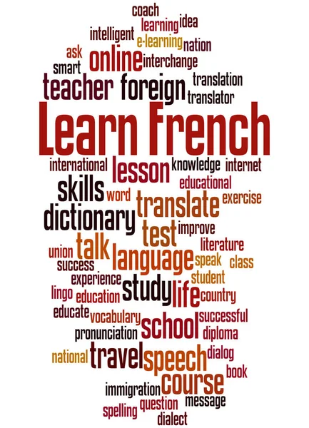 Learn French, word cloud concept