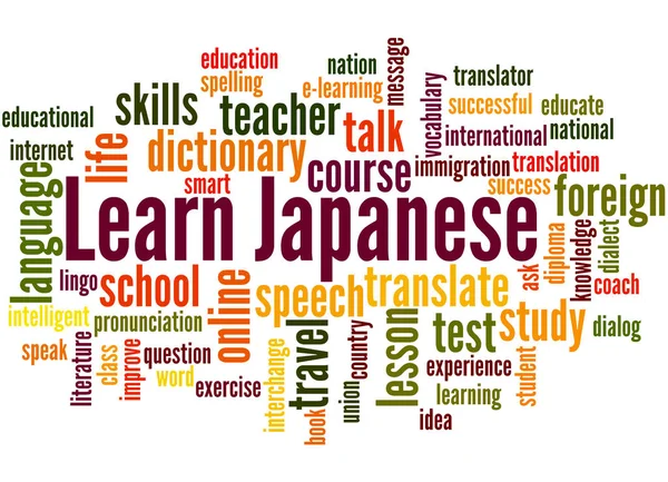 Learn Japanese, word cloud concept 5