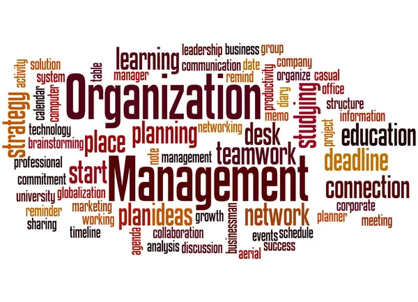 Organisation Management, concept de nuage de mots — Photo