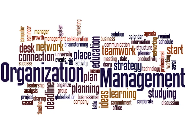 Organize Word Meaning Organizing Manage And Management Stock Photo, Picture  and Royalty Free Image. Image 45130505.