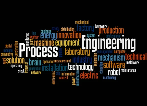 Process engineering, word cloud concept 3 — Stock Photo, Image