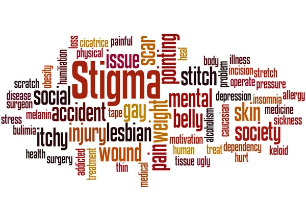 Stigma, slovo cloud koncepce — Stock fotografie