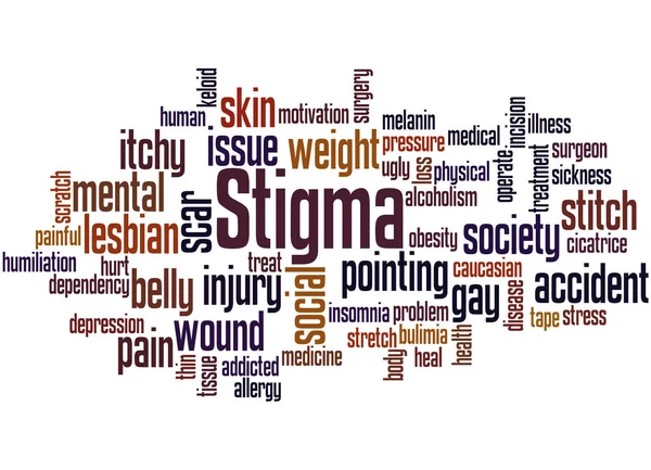 Stigma, word cloud concept 3 — Stockfoto