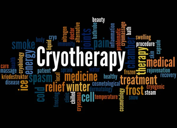 Kryotherapie, Word Cloud Konzept 3 — Stockfoto