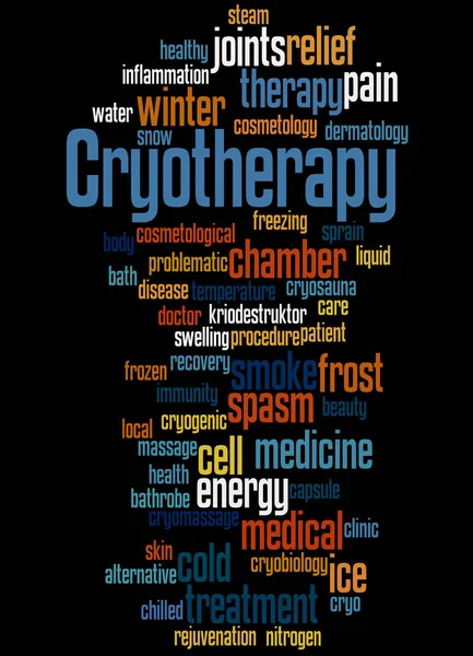 Crioterapia, concepto de nube de palabras 4 — Foto de Stock