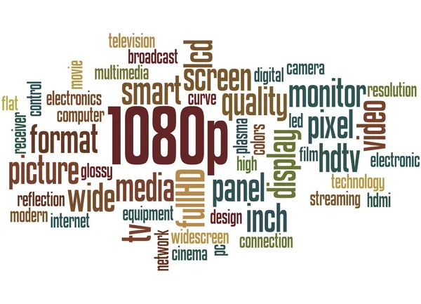 1080p, concepto de nube de palabras 3 — Foto de Stock