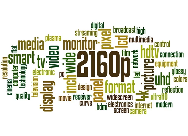 Rozlišení 2160p, slovo cloud koncepce 2 — Stock fotografie