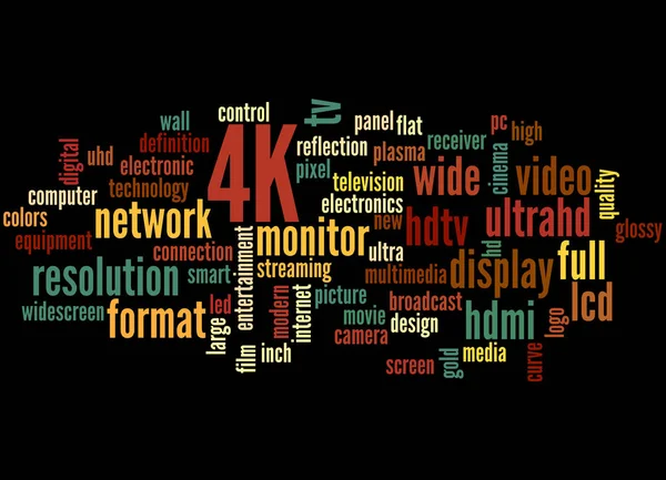 4k, słowo cloud koncepcja 4 — Zdjęcie stockowe