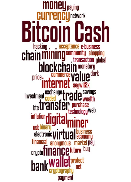 Bitcoin Cash - den nya digital valuta, word cloud konceptet 6 — Stockfoto