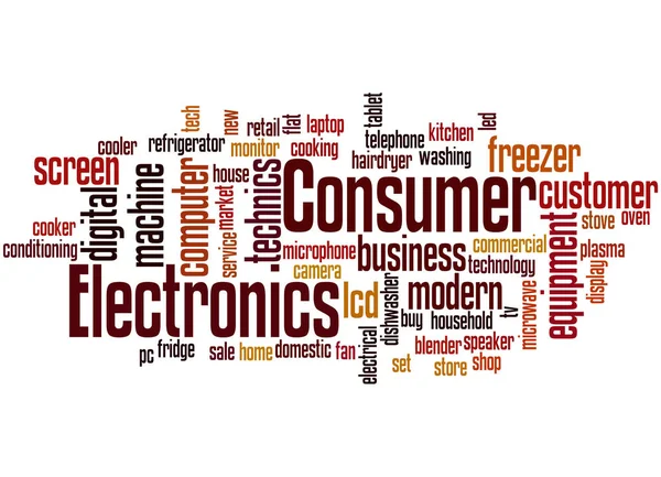 De Elektronika van de consument, word cloud concept 2 — Stockfoto