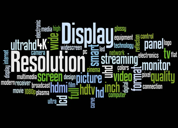 Display Resolution, word cloud concept 2 — Stock Photo, Image
