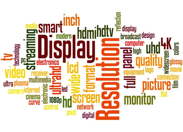디스플레이 해상도, 단어 클라우드 개념 4 — 스톡 사진