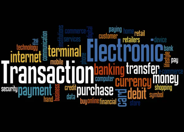 Transacción electrónica, concepto de nube de palabras 4 — Foto de Stock