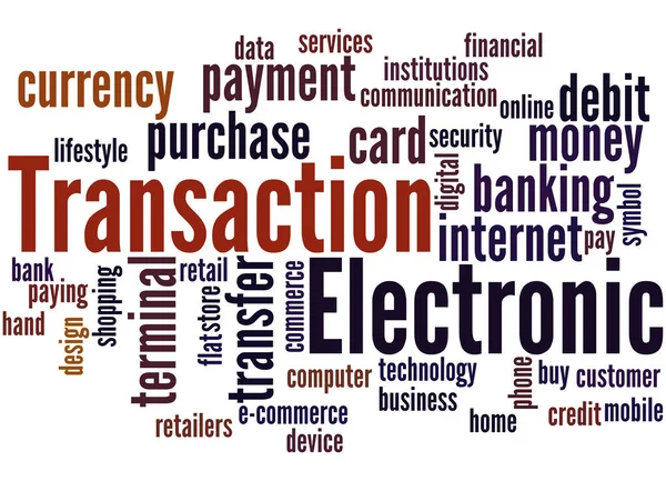 Transacción electrónica, concepto de nube de palabras 5 —  Fotos de Stock