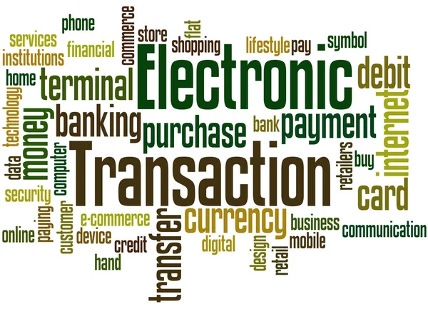 Transacción electrónica, concepto de nube de palabras 6 —  Fotos de Stock