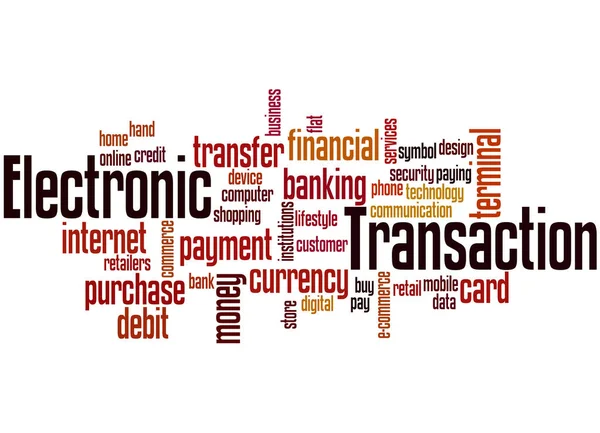 Elektronikus tranzakció, szó felhő fogalmát 7 — Stock Fotó