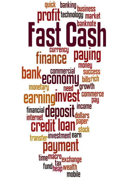 Fast Cash, concepto de nube de palabras 7 —  Fotos de Stock