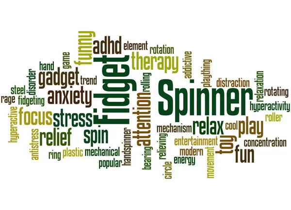 Zenuwachtig spinner, word cloud concept 6 — Stockfoto