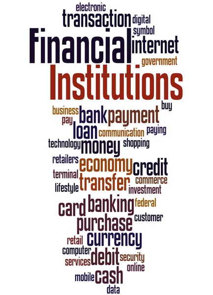 Finansinstitut, word cloud konceptet 2 — Stockfoto