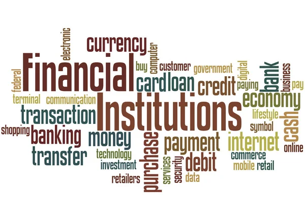 Finansinstitut, word cloud konceptet 5 — Stockfoto