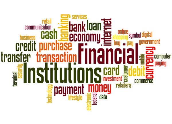 Finansinstitut, word cloud konceptet 6 — Stockfoto